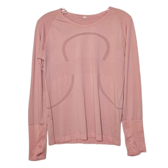 Lululemon Swiftly Tech Twilight Rose Crewneck Sleeve Thumb Hole women's size 10 - Picture 2 of 10